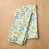 Garden Floral Cotton Tea Towels, Set of 2 - Gardenia Mist