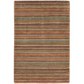 Brindle Stripe Spice Hand Knotted Wool Rug - Spice, 8' x 10'