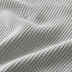 Garter Stitch Blanket - Gray, Full/Queen