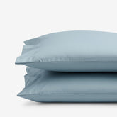 Classic Smooth Wrinkle-Free Sateen Pillowcase Set - Blue Shale, Standard
