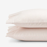 Ditsy Gingham Classic Cool Organic Cotton Percale Pillowcase Set - Pink, Standard