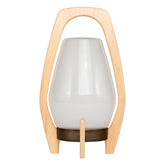 Rechargeable Wood & Handblown Glass LED Lantern