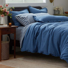 Classic Plaids Yarn-Dyed Cotton Duvet Cover - Katherine Plaid, Full/Queen