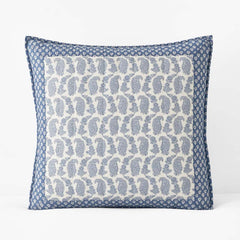 Jiya Reversible Quilted Sham - Blue, Euro