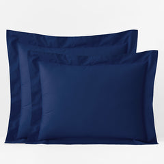 Classic Cool Organic Cotton Percale Solid Sham - Navy, Euro
