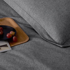 Bromley Premium Ultra-Cozy Cotton Flannel Fitted Bed Sheet - Smoke, Full