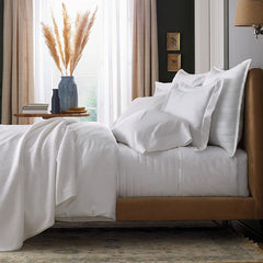 Premium Smooth Supima® Cotton Wrinkle-Free Sateen Flat Bed Sheet - White, Deep Pocket King