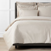Premium Smooth Supima® Cotton Wrinkle-Free Sateen Duvet Cover - Alabaster, Full/Queen