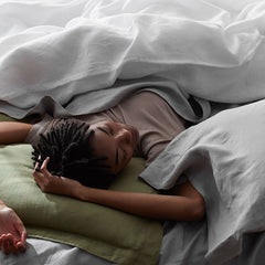 Premium Breathable Relaxed Linen Sham - Moss Green, Euro