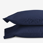 Classic Cool Cotton Percale Pillowcase Set - Navy, Standard