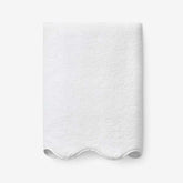 Scalloped Edge Bath Towel - White