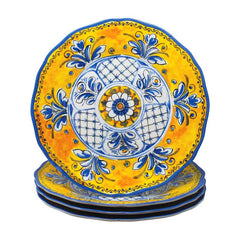 Benidorm Dinner Plates, Set of 4 - Yellow