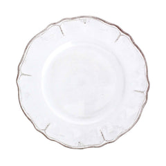 Rustica Antique White Melamine Dinner Plates, Set of 4 - White