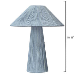Jute Rope Table Lamp - Blue