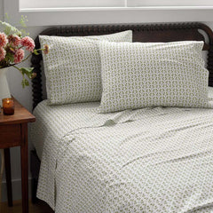 Mini-Prints Garment Washed Cotton Percale Pillowcase Set - Tulips, King