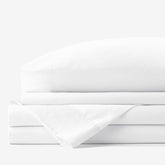 Classic Smooth Rayon Made From Bamboo Sateen Bed Sheet Set - White, Twin XL