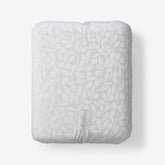 Jacquard Leaf Yarn-Dyed Premium Smooth Supima® Cotton Wrinkle-Free Sateen Fitted Bed Sheet - Light Gray, Full