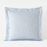 Jacquard Leaf Yarn-Dyed Premium Smooth Supima® Cotton Wrinkle-Free Sateen Sham - Blue Shadow, Euro