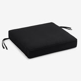 Replacement Boxed Edge Chair Cushion - Black, 20 in. x 20 in.