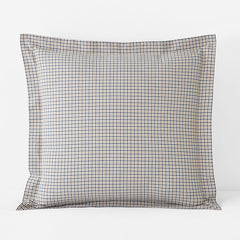 Classic Stripes and Plaids Cool Yarn-Dyed Cotton Percale Sham - Mini Check Multi, Euro