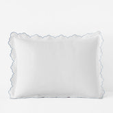 Embroidered Scallop Classic Smooth Sateen Solid Sham - Light Blue, King