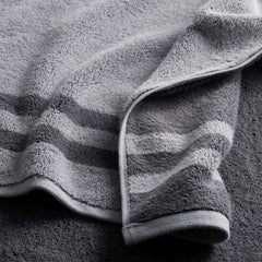 Mirage Aegean Cotton Reversible Stripe Hand Towel - Slate Gray