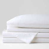 Premium Smooth Organic Cotton Sateen Bed Sheet Set - White, Twin