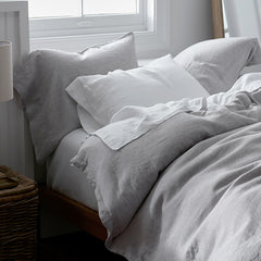 Premium Breathable Relaxed Chambray Linen Sham - Gray, King