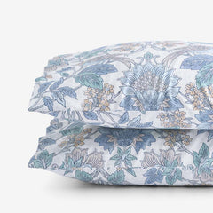 Garden Song Premium Smooth Sateen Pillowcase Set - Mint Green, Standard