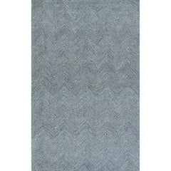 Herringbone Hand Tufted Wool Rug - Denim, 3' 6" x 5' 6"