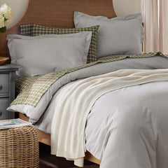 Classic Stripes and Plaids Cool Yarn-Dyed Cotton Percale Bed Sheet Set - Stripe Green, Twin