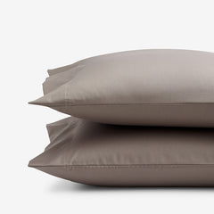Classic Smooth Wrinkle-Free Sateen Pillowcase Set - Cinder, Standard