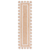 Scallop Border Handwoven Jute Rug - Ivory, 2' 3" x 8' Runner