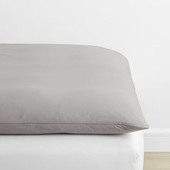 Classic Cool Cotton Percale Mattress Topper Cover - Gray Smoke, Queen