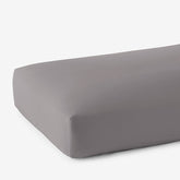 Premium Smooth Supima® Cotton Wrinkle-Free Sateen Fitted Bed Sheet - Silver, Twin