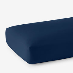 Premium Ultra-Cozy Cotton Velvet Flannel Fitted Bed Sheet - Navy, Queen