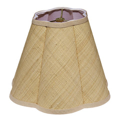Raffia Scalloped Lamp Shade - Natural, Large