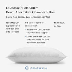 LoftAIRE™ Down Alternative Chamber Pillow - Medium, Standard