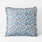Julienne Classic Cool Cotton Percale Sham - Floral Blue, Euro