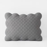 Scallop Quilted Sham - Gray, Standard