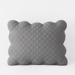 Scallop Quilted Sham - Gray, Standard