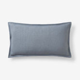 Linen Decorative Lumbar Pillow Cover - Slate Blue, 12 in. x 21 in.