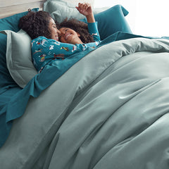 Classic Ultra-Cozy Cotton Velvet Flannel Fitted Bed Sheet - Seafoam, King