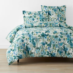 Garden Party Classic Cool Cotton Percale Comforter - Teal, Twin/Twin XL