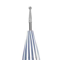 Round Two-Tone Pagoda Outdoor Patio Umbrella, Fiberglass with Push Lift - Air Blue, 8.5'