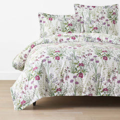 Bloom Meadow Classic Smooth Sateen Duvet Cover - White Multi, Full/Queen