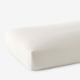 Premium Smooth Supima® Cotton Wrinkle-Free Sateen Fitted Bed Sheet - Ivory, Deep Pocket Queen