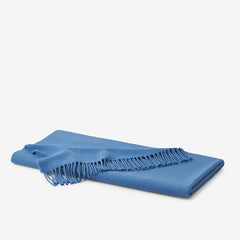 Luxe Lambswool Throw - Blue