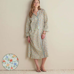 Printed Voile Women's Caftan - Meadow Song, S