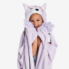 Plush Character Throw - Lavender Cat